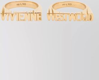 Vivienne Westwood essex duo rings polished engraved design