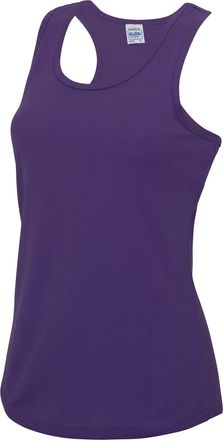 Just Cool Just Cool Girlie Fit Sports Ladies Vest / Tank Top (XS) (Purple)