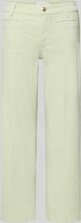 Cambio Cambio Cropped Jeans mit B&uuml;gelfalten und Eingrifftaschen in Hellgruen, Gr&ouml;&szlig;e 32