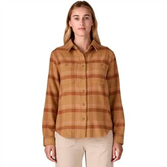 Patagonia Ws Fjord Flannel Shirt In Old Spruce: Nest Brown