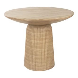 Dutchbone Mesa de comedor redonda de hormig&oacute;n efecto piedra d90cm
