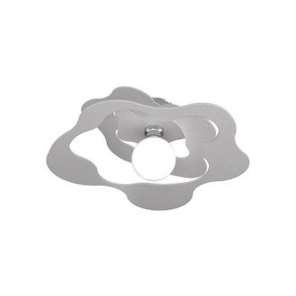 Top-Light Plafoniera Moderna Ripples Metallo Grigio 1 Luce E27 D.50Cm