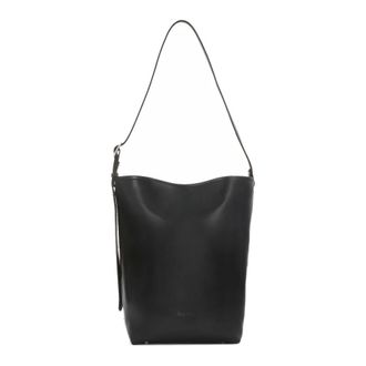 Kazar Tassen, Dames, Zwart, ONE Size, Leer, Zwarte leren handtas met schouderband