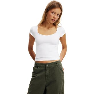 Cotton On Womens Hold Me Short Sleeve in White at Nordstrom, Size Xxx-Small