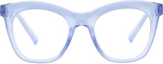The Book Club Harlots Bed 51mm Blue Light Blocking Reading Glasses in Lilac at Nordstrom, Size +2.50