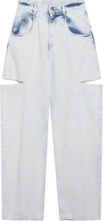 Maison Margiela Cutout Denim Trousers - female - Maison Margiela - Loose Fit Jeans - Blue - W26 - Jeans