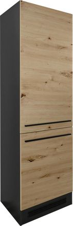 MID.YOU Mid.you Geräteumbauschrank, Anthrazit, Eiche Artisan, Kunststoff, 1 Fächer, 60x211x57 cm, Küchen, Küchenmöbel