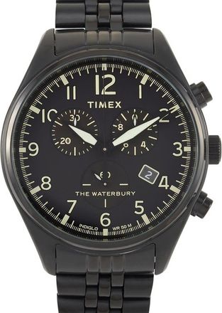 Timex Waterbury Chronograph Quartz Black Dial Mens Watch TW2R88600