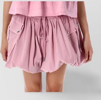 Ganni flared layered frill top