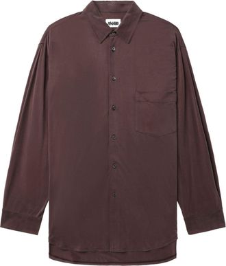 Magliano A Huge braid-detail shirt - women - Cupro/Elastane - L - Red