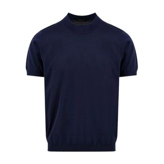 Drumohr Tops, Heren, Blauw, L, Blauwe T-shirt en Polo Collectie