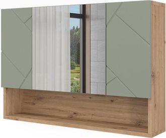 Vicco Armario Con Espejo Para Ba&ntilde;o Irma, Verde Salvia, 80.1 X 55 Cm, Vicco