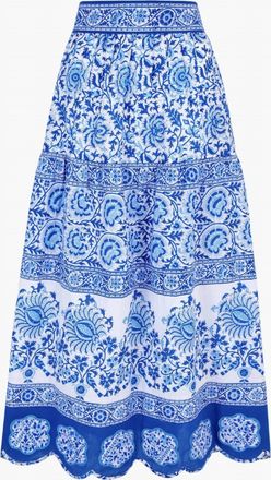 PINK CITY PRINTS Womens Anora Skirt In Azure