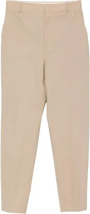 Moschino Tailored Beige Trousers with Concealed Fastening and Precise Detailing
