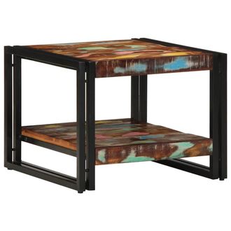 Berkfield Home Coffee Table Multicolour 50x50x38 cm Solid Wood Reclaimed | Size: 50 x 50 x 38 cm