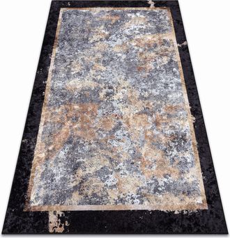 RugsX Alfombra Lavable Miro 51328.804 Abstra&ccedil;&atilde;o Antideslizante - Gris / Oro Grey 160x220 Cm