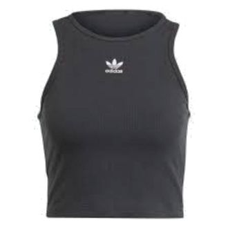 adidas (WMNS) adidas Essentials Rib Tank Top Asia Sizing Black IJ8251
