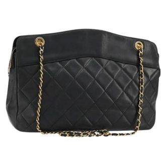 Chanel Pre-owned Shoulder Bags, female, Black, Size: ONE SIZE Pre-owned Vintage Shoulder Bag