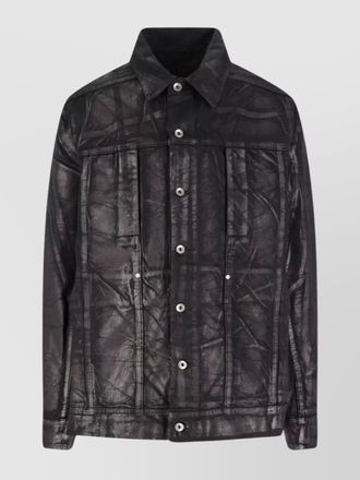 Rick Owens printed design jacket with long sleeves and pockets