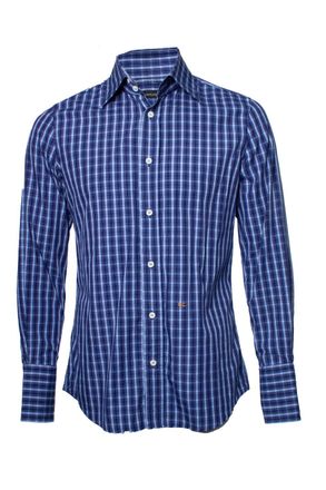 Dsquared2 dark blue checkered blouse
