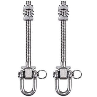 OEM Gancho Colgante Robusto De Acero Inoxidable - Capacidad De Carga 300 Kg - 23,5 Cm X M10 - Gancho Colgante De Madera Y Acero - Para Hamacas De Yoga, Ha