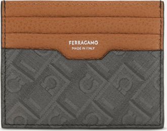 Ferragamo Portacarte monogram in pelle Man UNI