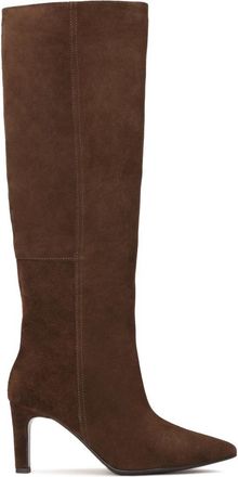 Kazar Elegante bruine su&egrave;de laarzen - Dames - Laarzen met Hak - Bruin - 39 EU - Su&egrave;de - Schoenen