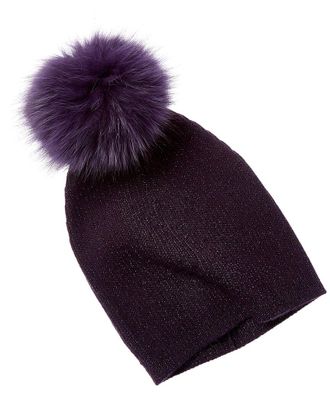 Sofiacashmere sofiacashmere Lurex Rib Cashmere Hat