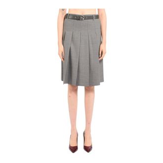 Max Mara Rokken, Dames, Grijs, M, Midi Rok