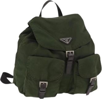 Prada Pre-owned Backpacks, female, Green, Size: ONE SIZE Pre-owned Vintage Backpack