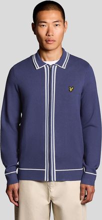Lyle & Scott Lyle And Scott Mens Tipped Full Zip Knitted Jumper - Size: 44