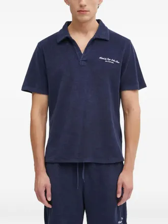 Sporty & Rich Hotel Eden Roc poloshirt met korte mouwen - Blauw