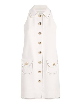 Sandro Topstitched Mini Shirt Dress Size S