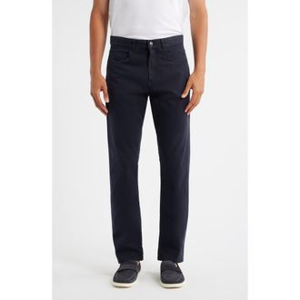 Canali Regular Fit 5-Pocket Cotton Stretch Twill Pants in Navy at Nordstrom Rack, Size 54