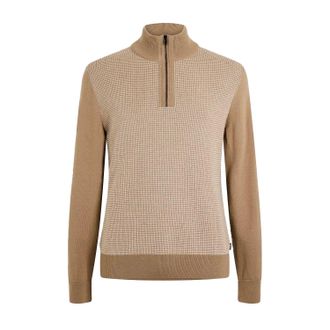 HUGO BOSS Heren H Dambino gebreide casual trui (Beige)