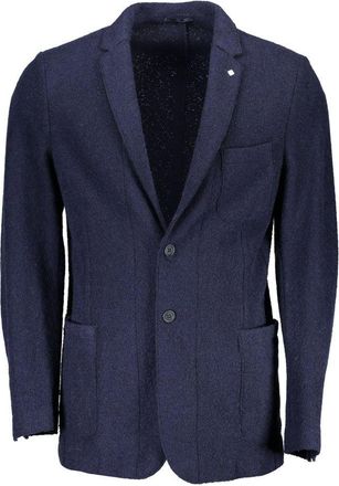 GANT Mens Wool Blazer Classic Notch Lapel - Dark Blue Nylon - Size EU 50 (Mens)