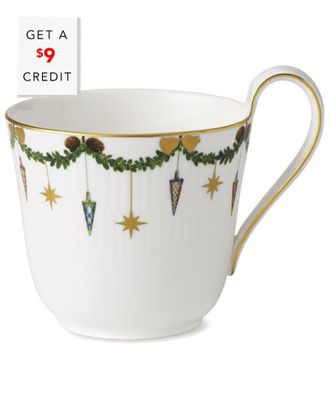 ROYAL COPENHAGEN Star Fluted High Handle Mugwith $9 Credit