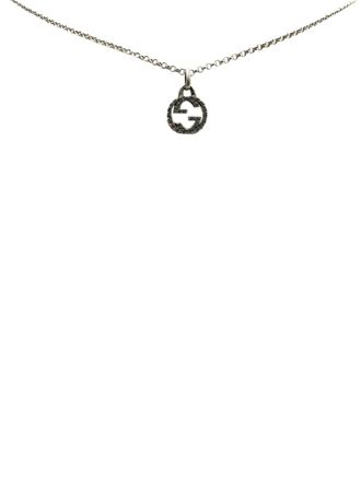Gucci Collana con pendente GG in argento sterling 2000-2015