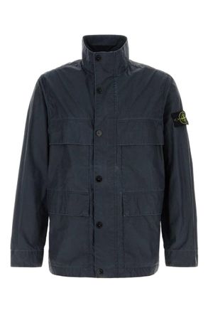Stone Island Navy Blue Logo Jacket