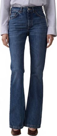 Jeanerica Moda Mid Rise Slim Flared Jean In Fresco Blue