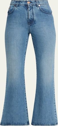 Gabriela Hearst Ezra Cropped Bootcut Denim Jeans