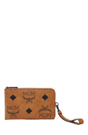 MCM Ottomar Passport Holder in Maxi Visetos in Cognac at Nordstrom