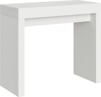 Itamoby Consola extensible 90x40/300 cm efecto madera fresno blanco
