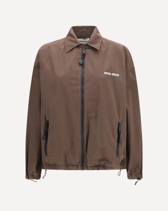 Miu Miu Gabardine Jacket with zip Female 38