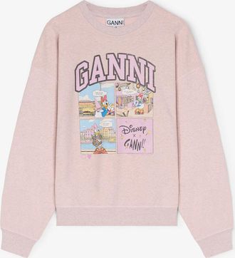 Ganni x Disney Daisy Duck Pink Comic Sweatshirt Size XXS/XS