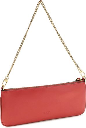 Pinko Womens Shoulder Bag Horizontal Flat Red Rio-Antique Gold Calf Leather (bos Taurus) Wallets & Purses Rio/antique