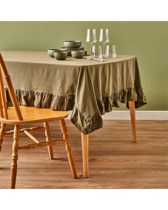 Bella Maison Elegance Ruffled Edge Tablecloth