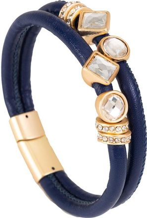 Saachi Saachi Bling Charm Leather Bracelet