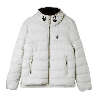 Aeronautica Gewatteerde capuchonjas wit ripstop - Heren - Winterjassen - Wit - L - Polyester - Jassen