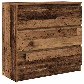 Berkfield Home Sideboard Old Wood 80x35x76 cm Engineered Wood in Brown | Size: 80 x 35 x 76 cm